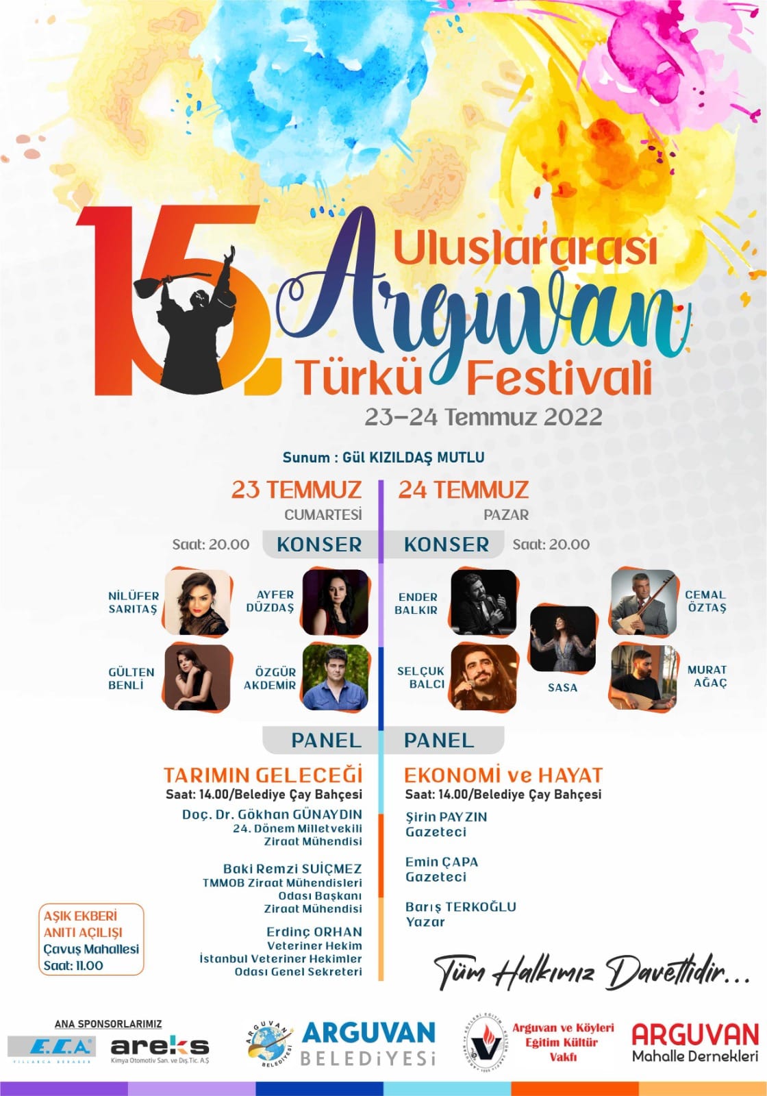 15. Uluslararası Arguvan Türkü Festivali Programı  Belli Oldu