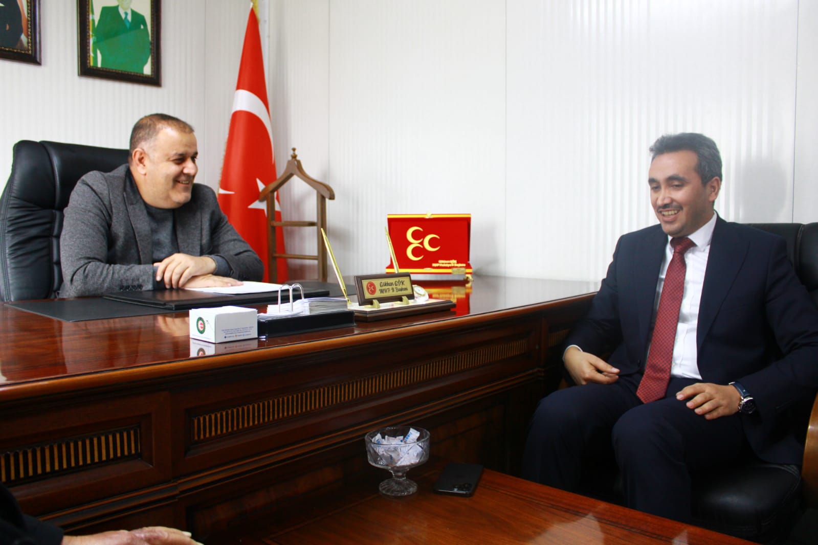 Aday Adayı Okyay'dan MHP'ye Ziyaret