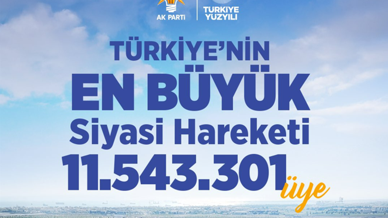 AK Parti’nin üye sayısı 11,5 milyonu aştı - Birlik Haber Ajansı