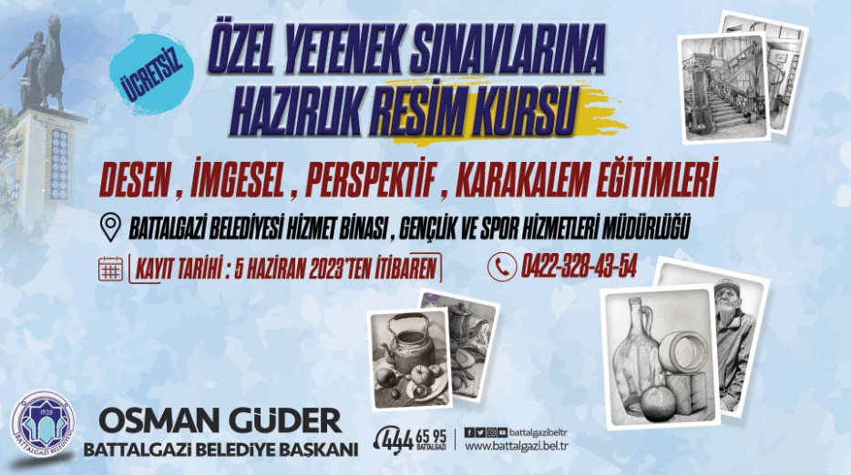 Battalgazi Belediyesinden Ücretsiz Resim Kursu