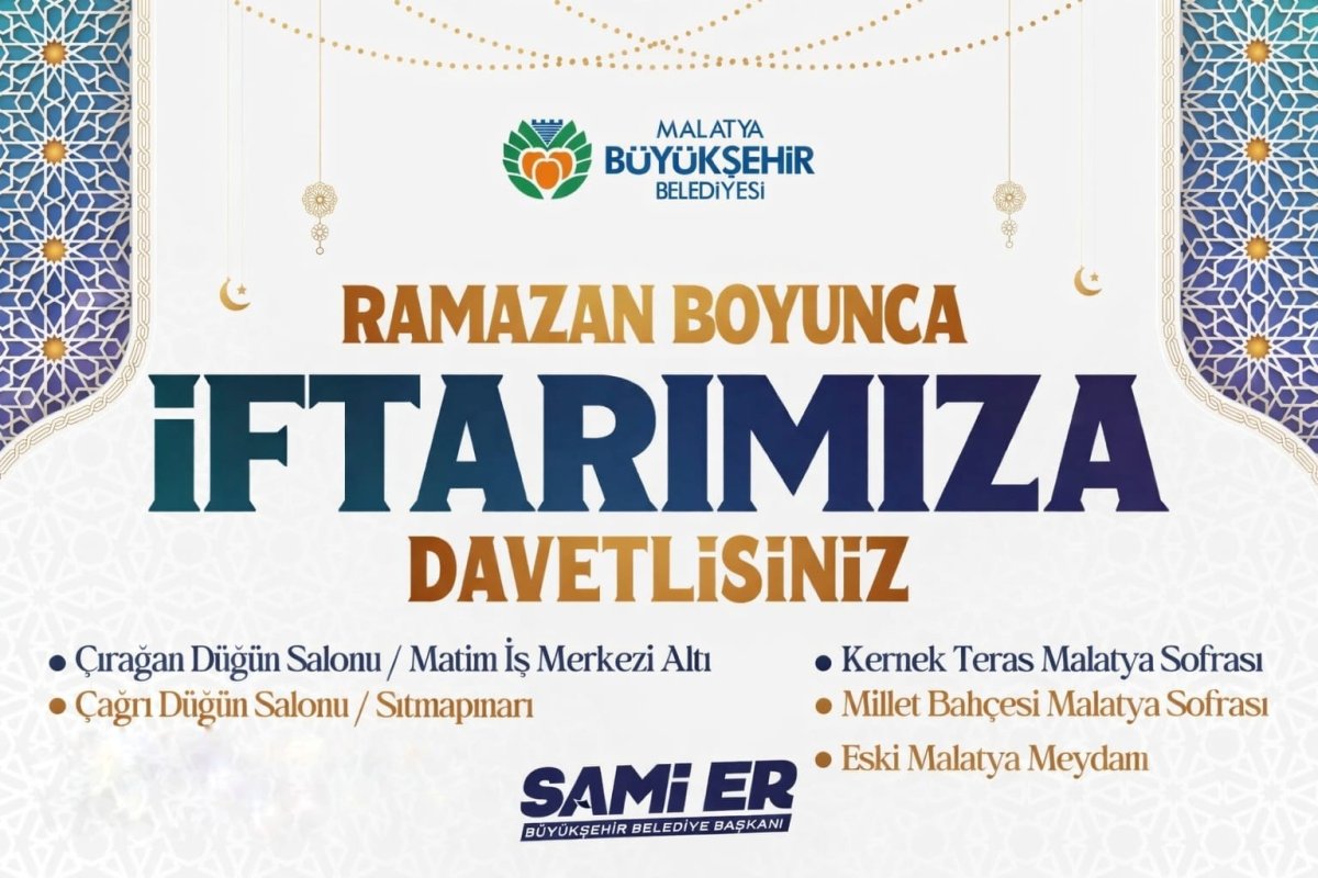 MALATYA BÜYÜKŞEHİR BELEDİYESİ  RAMAZAN MANEVİYATINI ŞEHRE TAŞIYOR