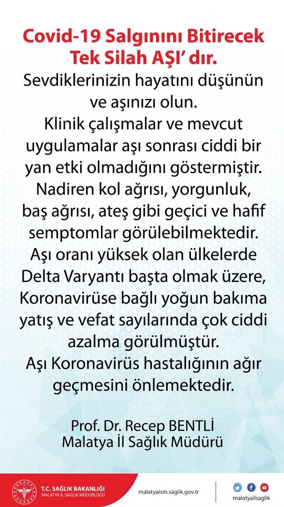 Covid-19 salgınını bitirecek tek silah aşı