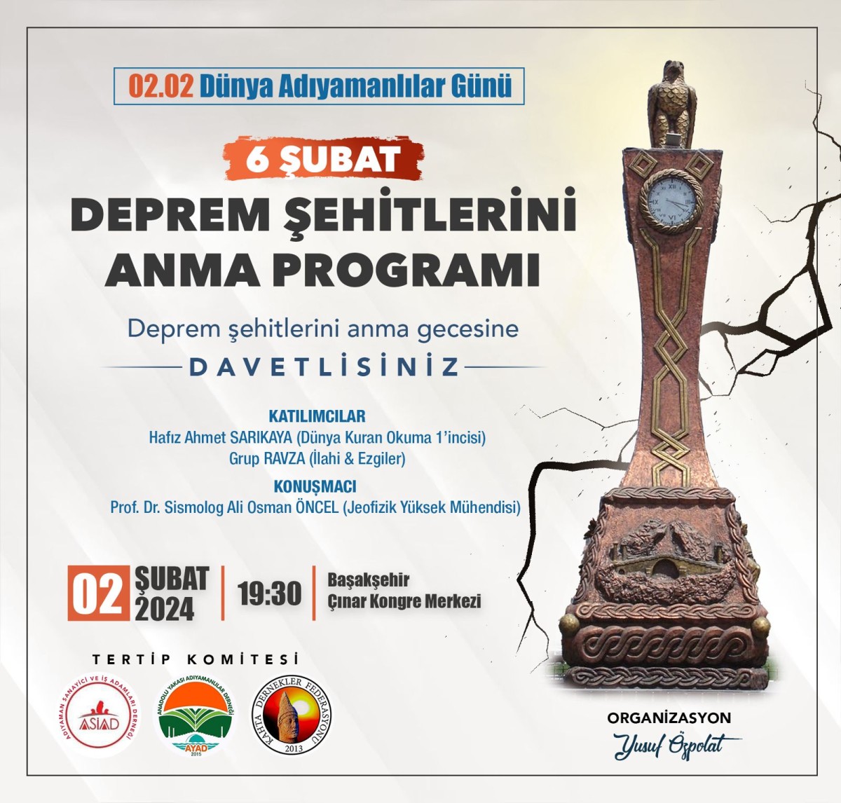 Dünya Adıyamanlılar Günü'nde Depremde Ölenler Anılacak