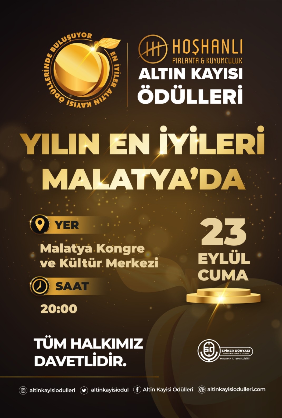 "Hoşhanlı 3. Altın Kayısı Ödülleri” Bugün Sahiplerini Buluyor