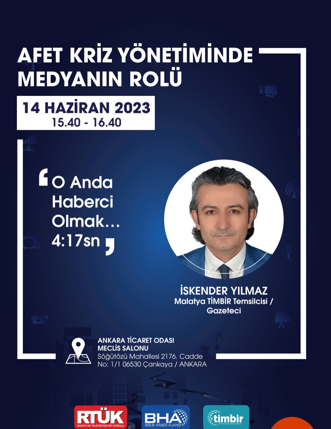 İskender Yılmaz  TİMBİR Panelinde Konuşmacı Oldu