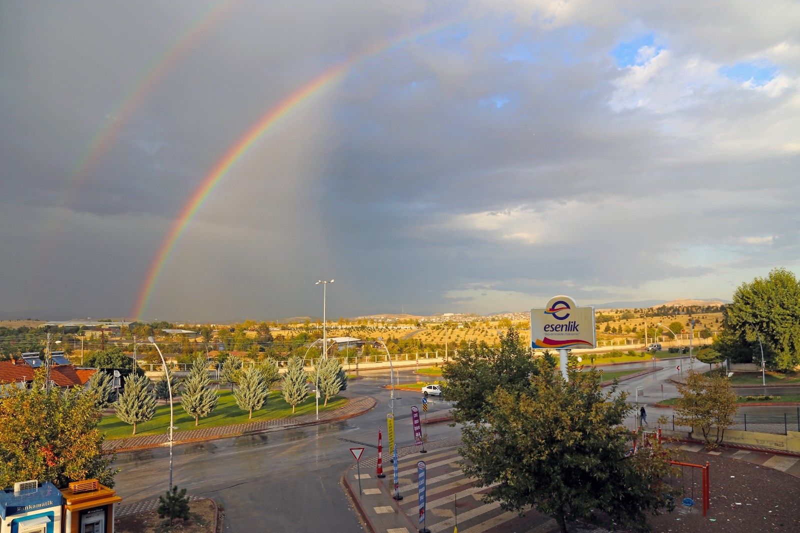 Malatya’da çifte gökkuşağı