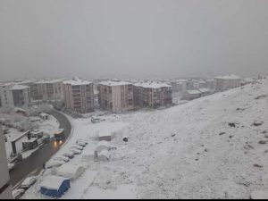 Malatya'da Kar Yağışı Etkili Oluyor