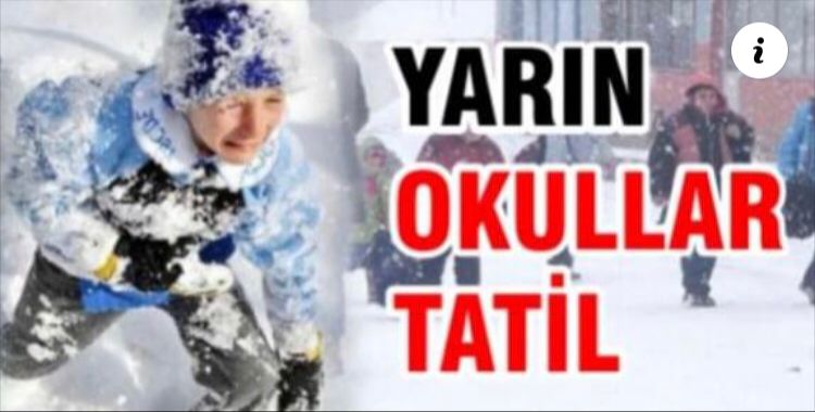 Malatya'da Okullara Kar Tatili
