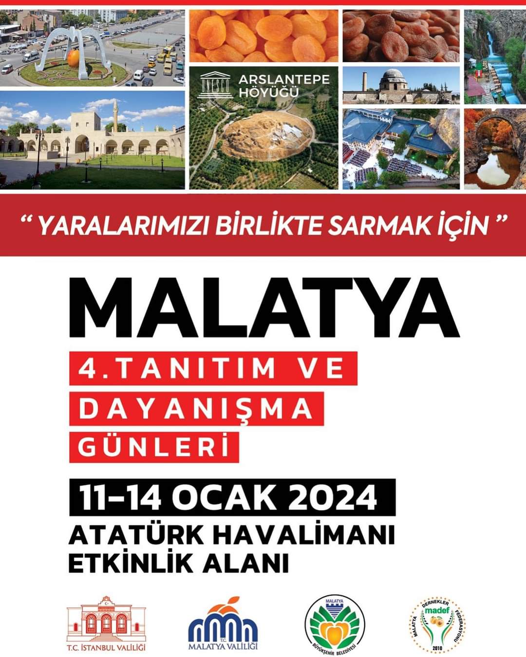 Malatya Tanıtım Günleri 11-14 Ocak'ta Atatürk Havalimanı'nda