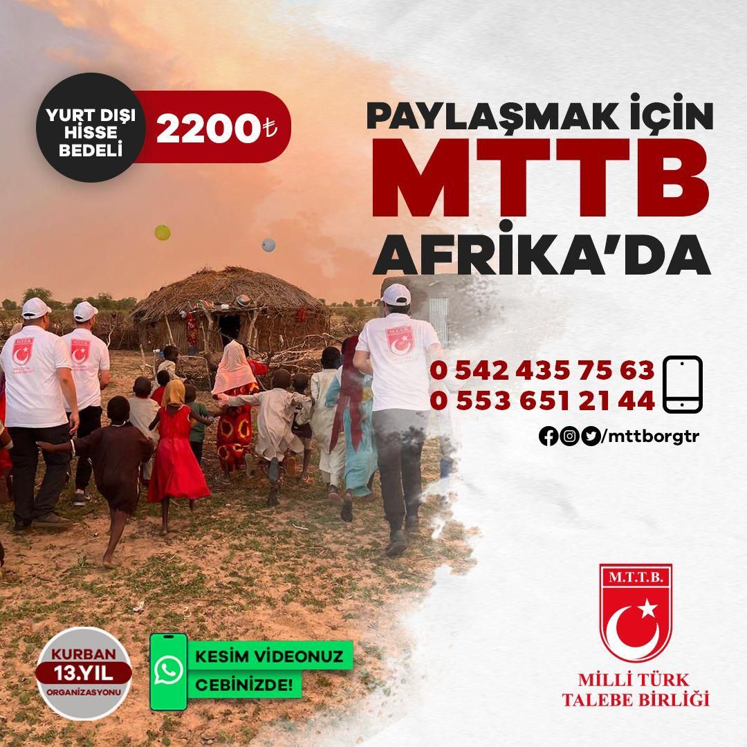 MTTB Kurban Hisselerinizi Afrikalılara Ulaştırıyor