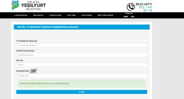 Yeşilyurt Belediyesi online hizmetlerle vatandaşların yanında